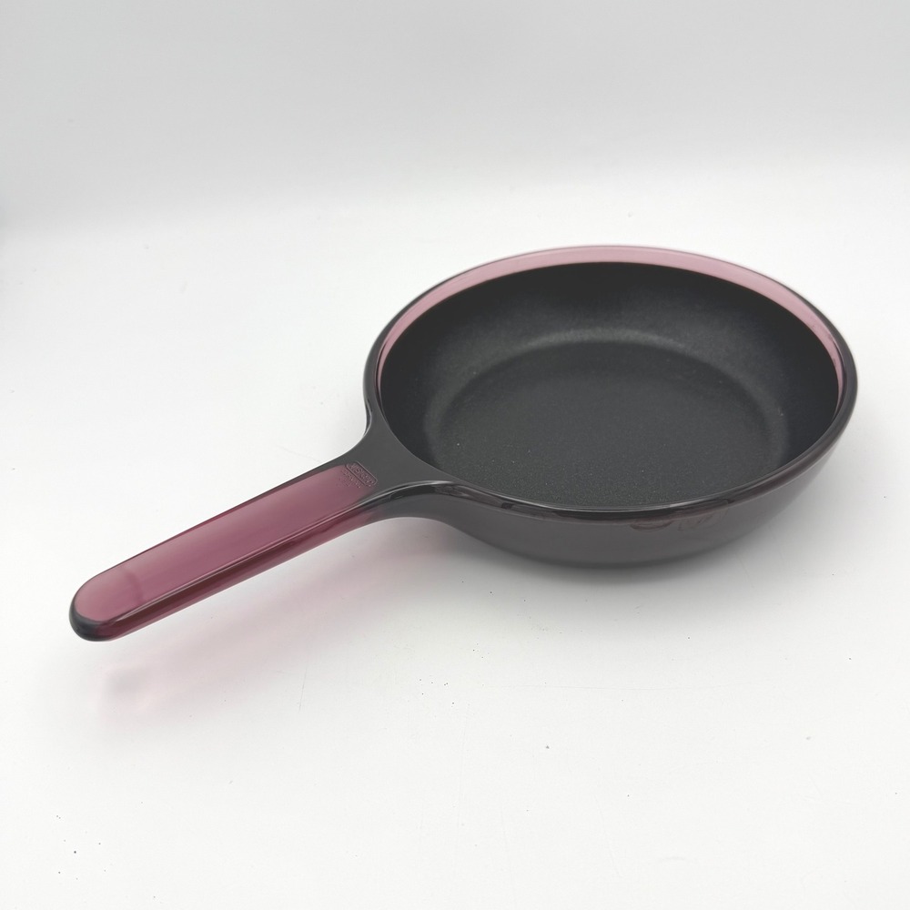Visions Corning Skillet 7 Inch Cranberry‎ Purple Non-Stick Glass Ceramic No Lid